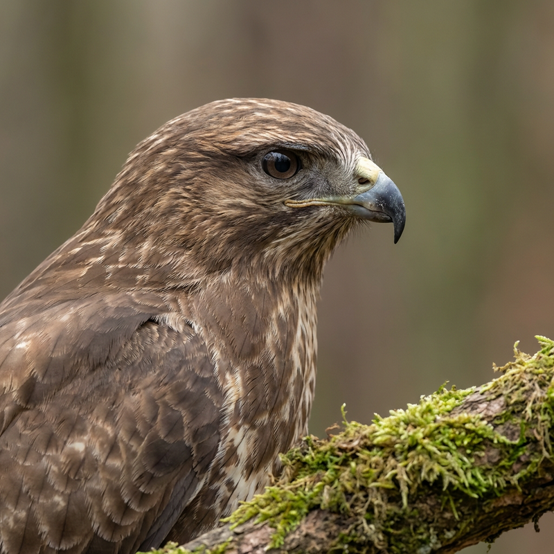 Mäusebussard (Buteo buteo), KI-Illustration