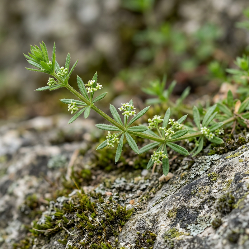 Mauer-Labkraut (Galium murale), KI-Illustration