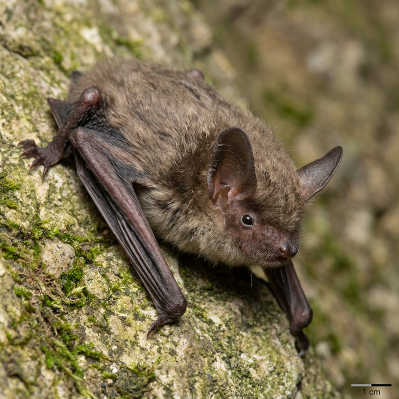 Mausohr (Myotis myotis), KI-Illustration