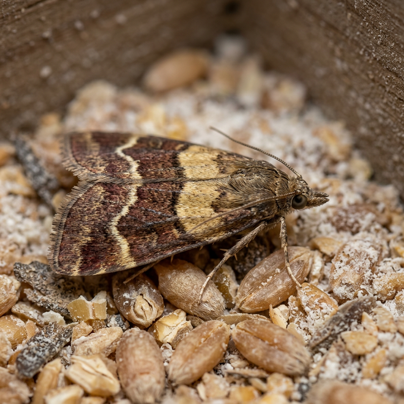 Mehlzünsler (Pyralis farinalis), KI-Illustration