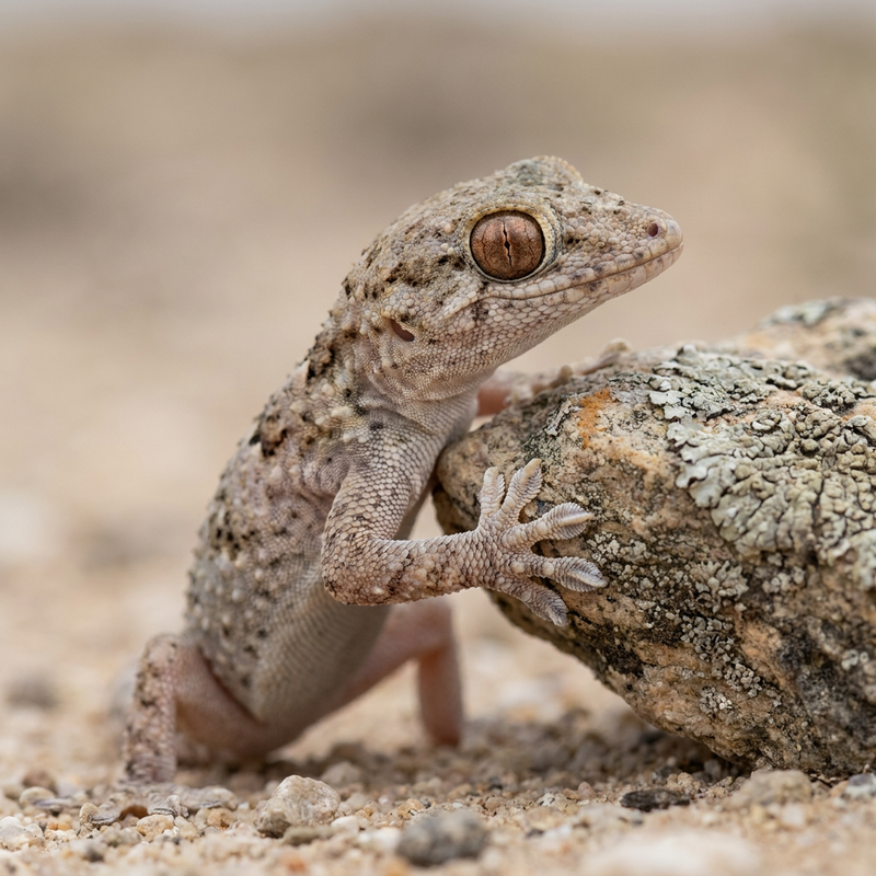 Namibischer Blattfingergecko (Afrogecko ansorgii), KI-Illustration