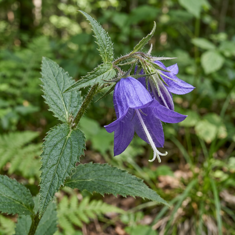 Nesselblättrige Glockenblume (Campanula trachelium), KI-Illustration
