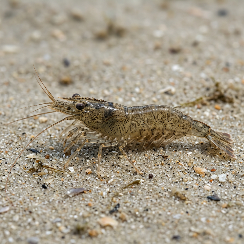 Nordseegarnele (Crangon crangon), KI-Illustration