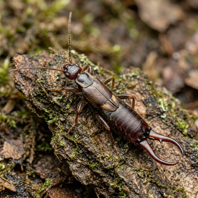 Ohrwürmer (Myrina dermaptera), KI-Illustration