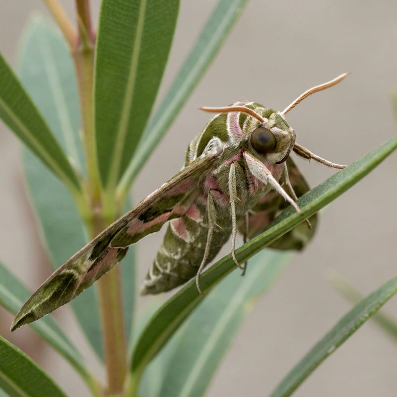 Oleander-Schwärmer (Daphnis nerii), KI-Illustration