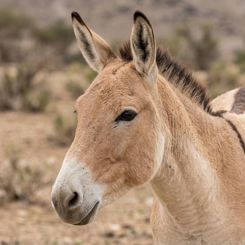 Onager (Equus hemionus onager), KI-Illustration