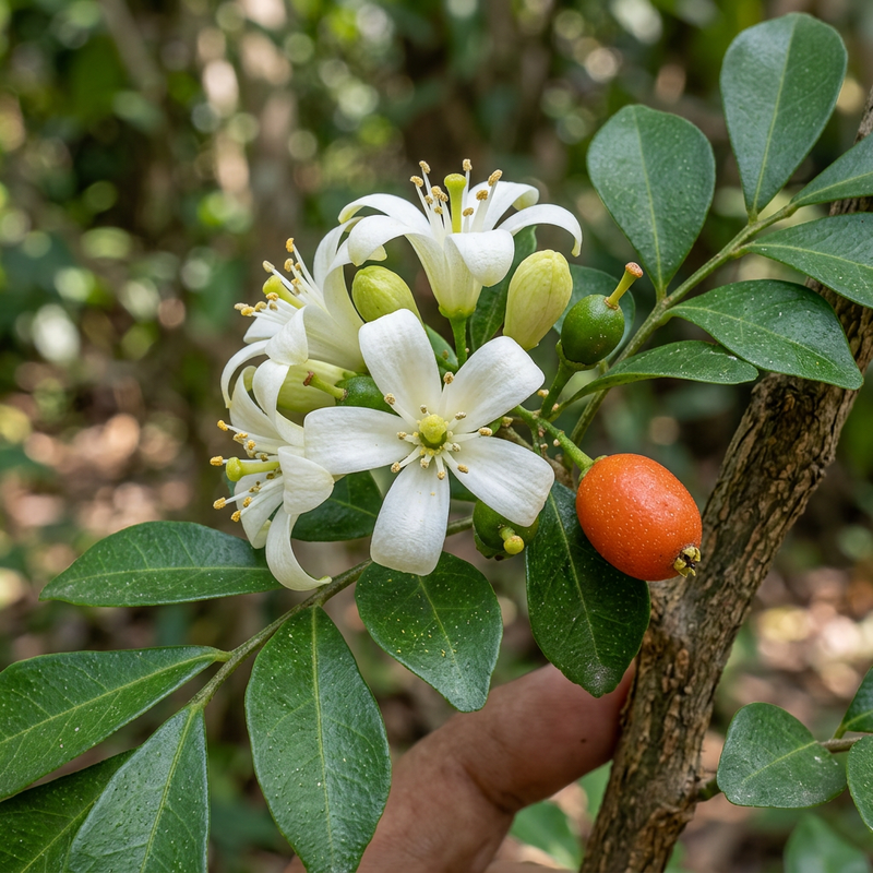 Orangenraute (Murraya paniculata), KI-Illustration