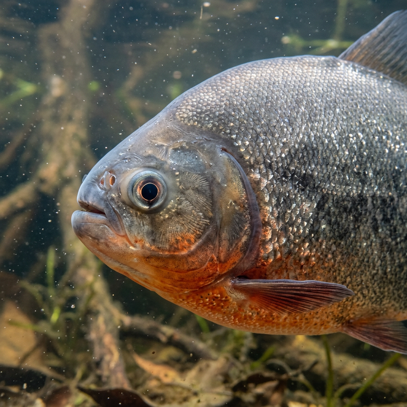 Pacu (Piaractus brachypomus), KI-Illustration