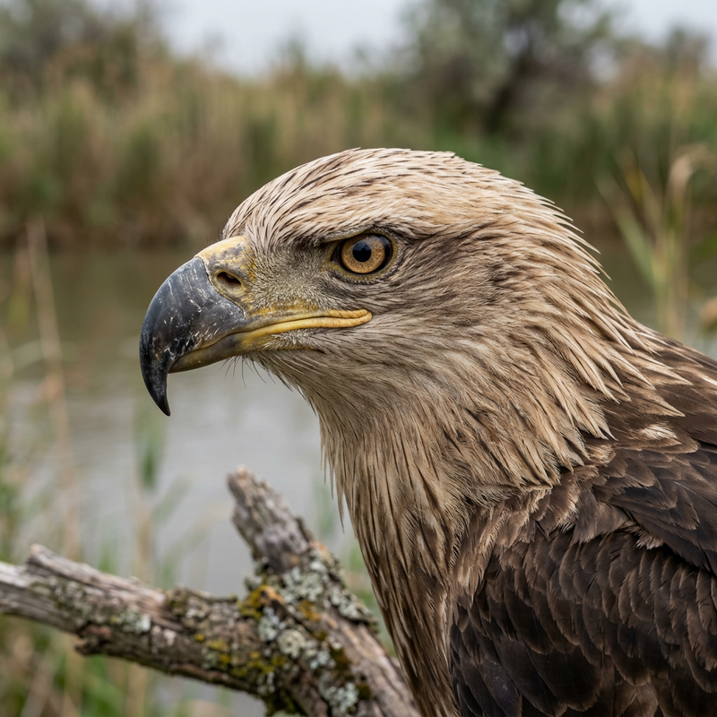 Pallasseeadler (Haliaeetus leucoryphus), KI-Illustration