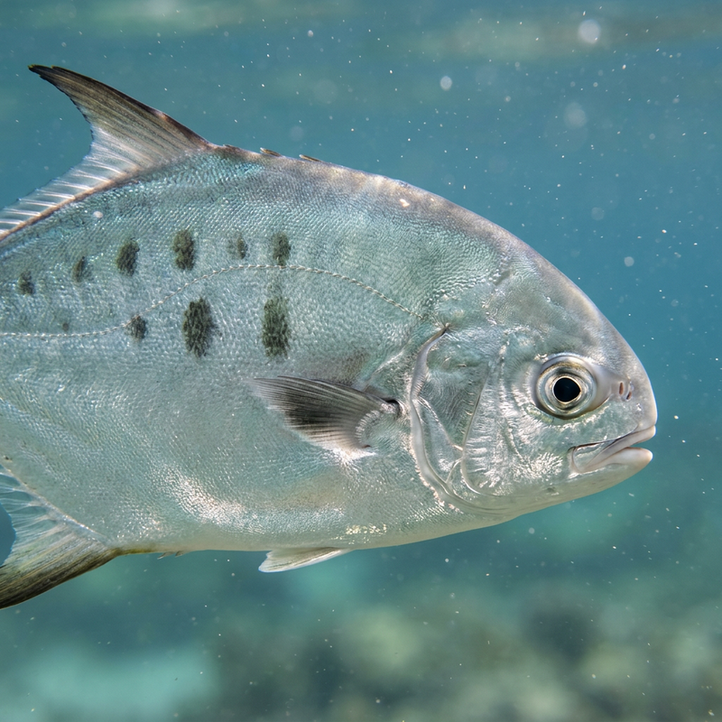 Palometa (Trachinotus ovatus), KI-Illustration