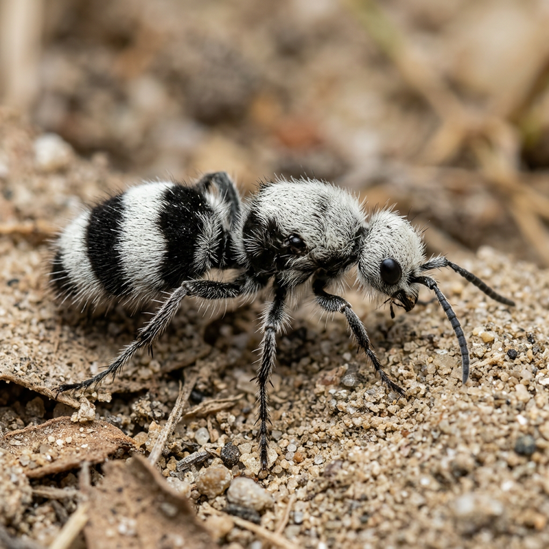 Panda-Ameise (Euspinolia), KI-Illustration