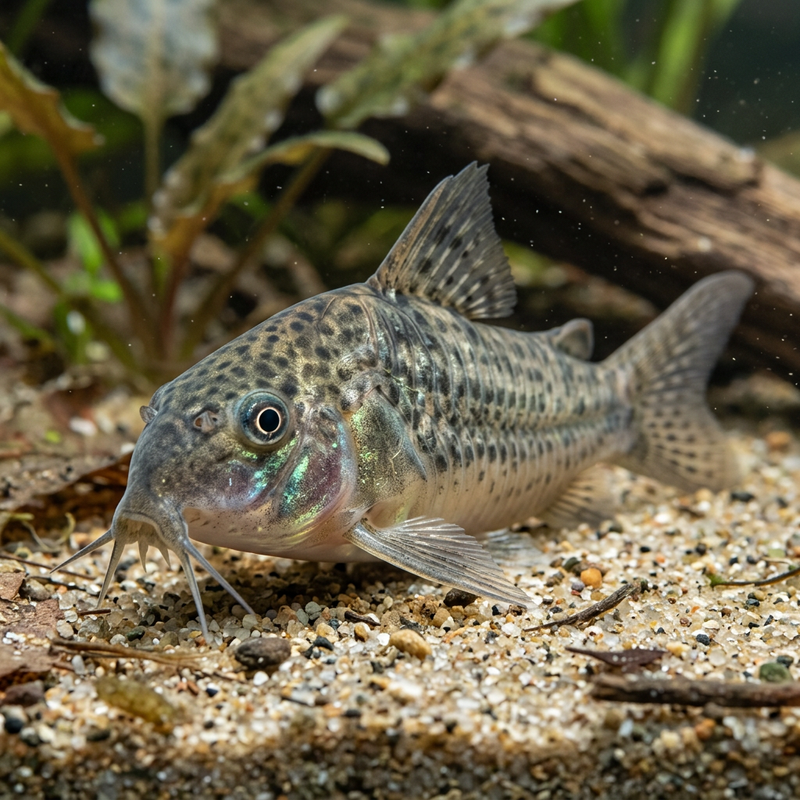 Panzerwelse (Corydoras), KI-Illustration