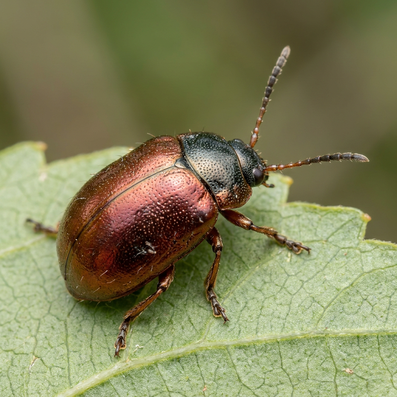 Pappelblattkäfer (Chrysomela populi), KI-Illustration