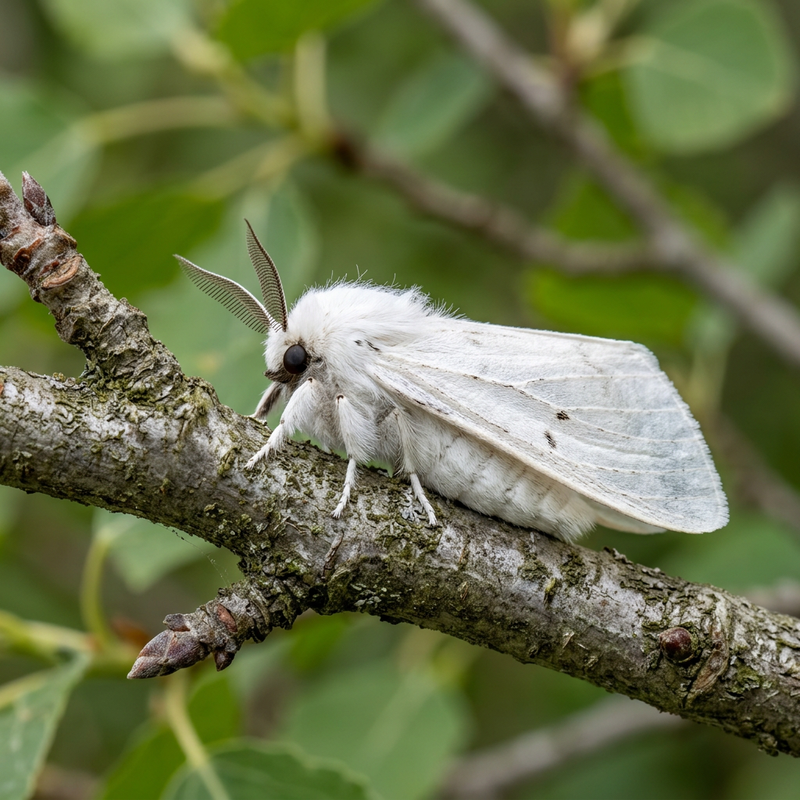 Pappelspinner (Leucoma salicis), KI-Illustration