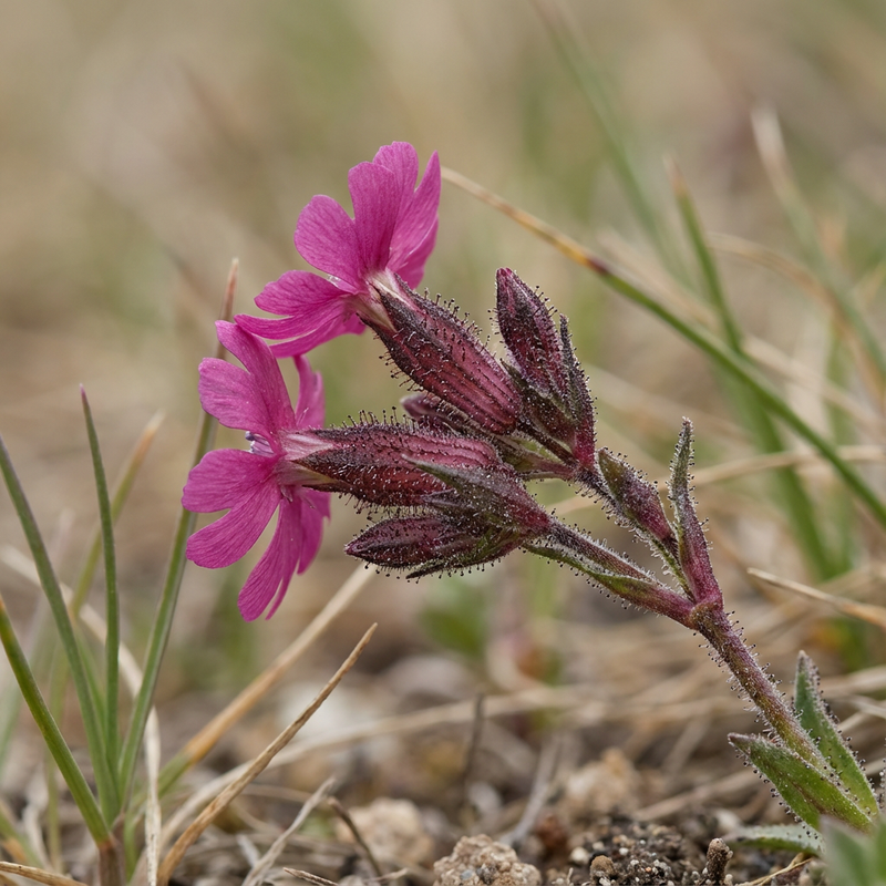 Pechnelke (Silene viscaria), KI-Illustration
