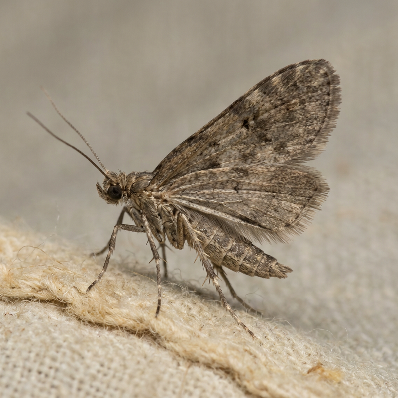Pelzmotte (Tinea pellionella), KI-Illustration