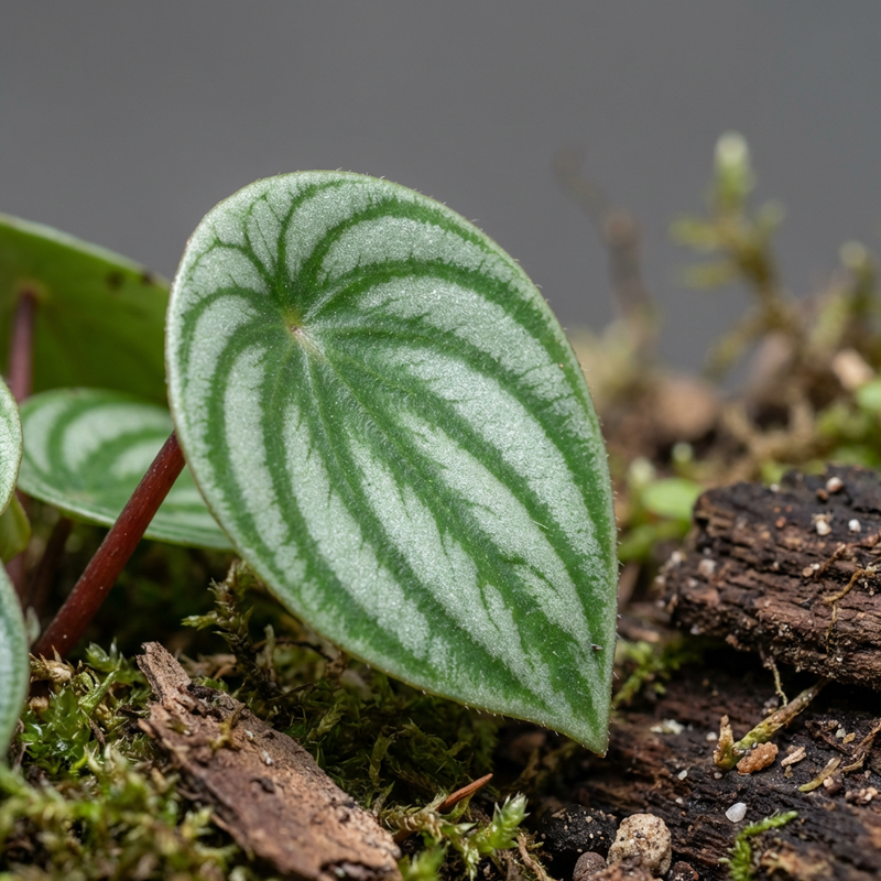 Peperomia (Peperomia argyreia), KI-Illustration