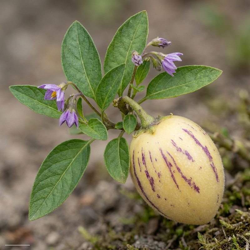 Pepino (Solanum muricatum), KI-Illustration
