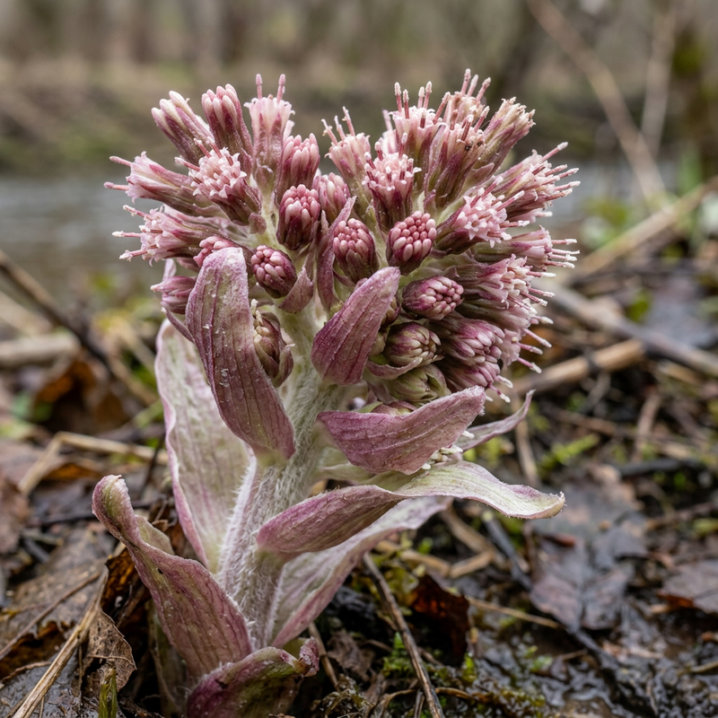Pestwurz (Petasites), KI-Illustration
