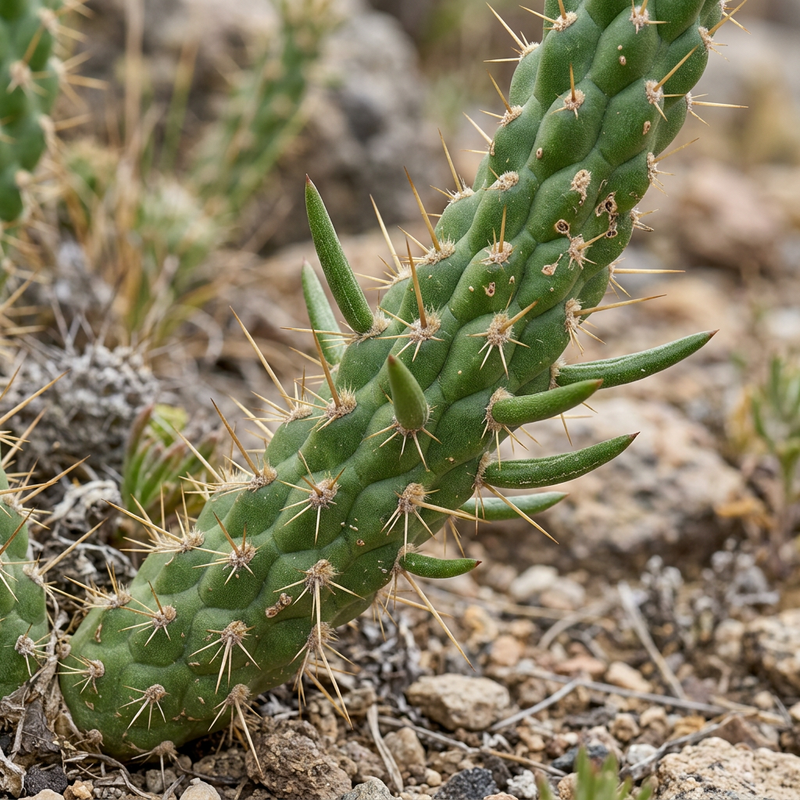 Pfriemen-Opuntie (Austrocylindropuntia subulata), KI-Illustration
