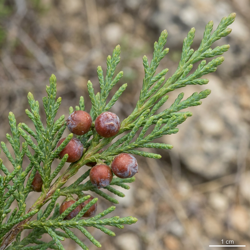 Phönizischer Wacholder (Juniperus phoenicea), KI-Illustration