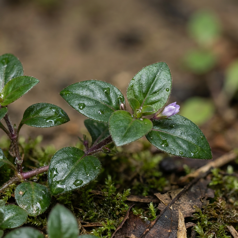 Pilzkraut (Rungia klossii), KI-Illustration