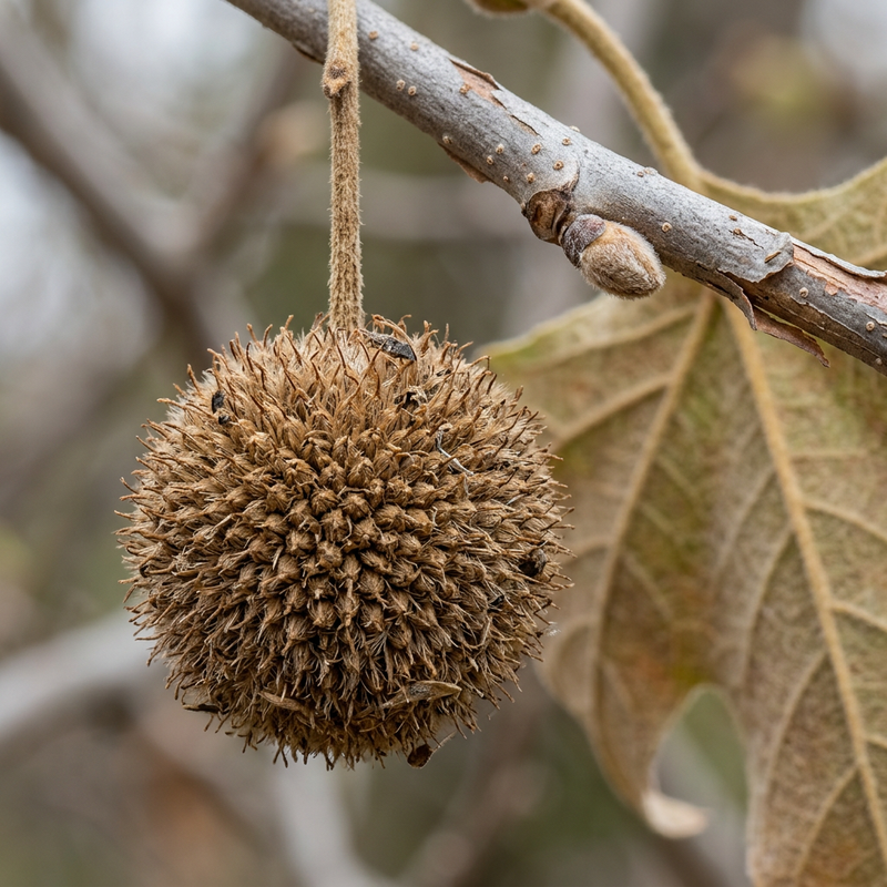 Platanen (Platanus), KI-Illustration