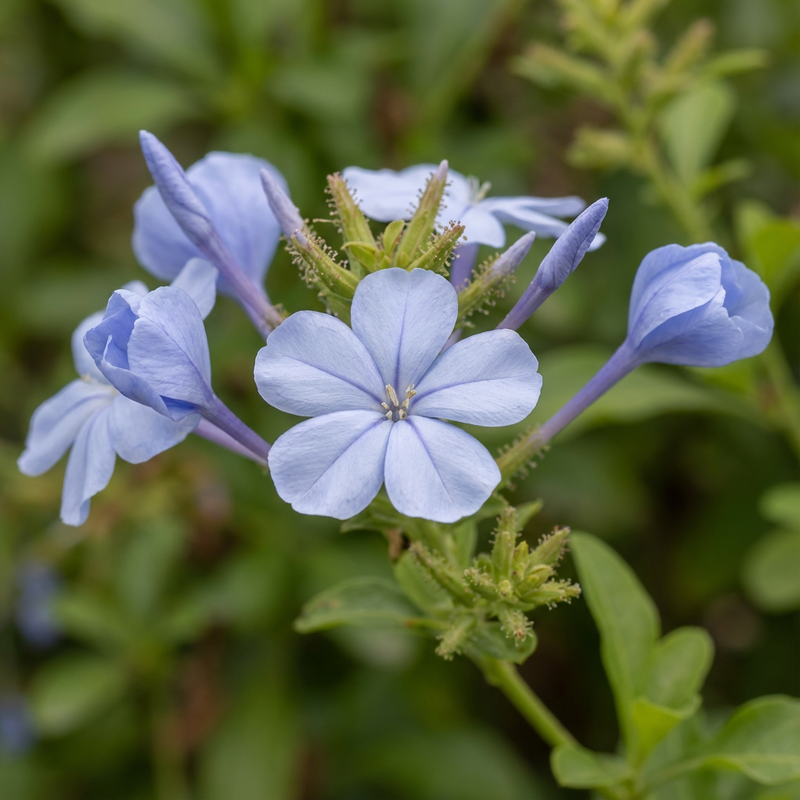 Plumbago (Plumbago auriculata), KI-Illustration