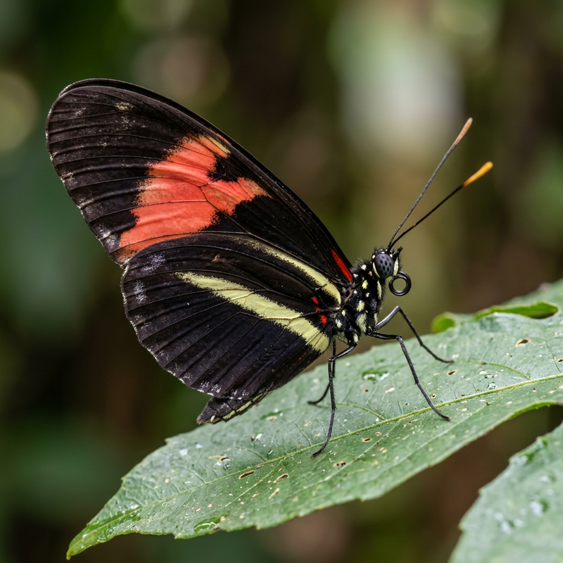 Postfalter (Heliconius melpomene), KI-Illustration