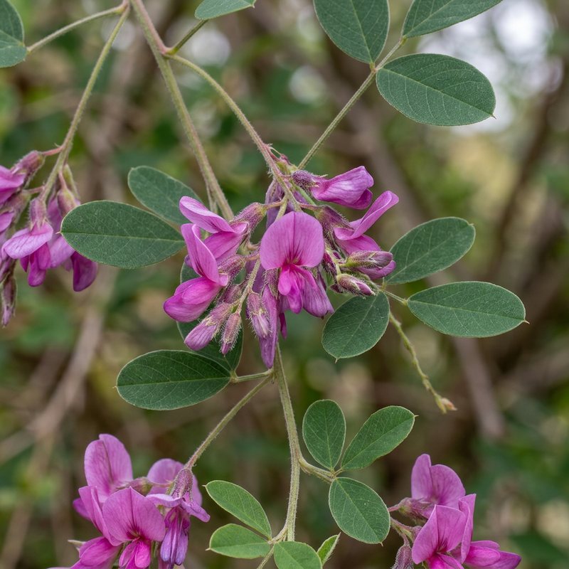 Pracht-Buschklee (Lespedeza thunbergii), KI-Illustration