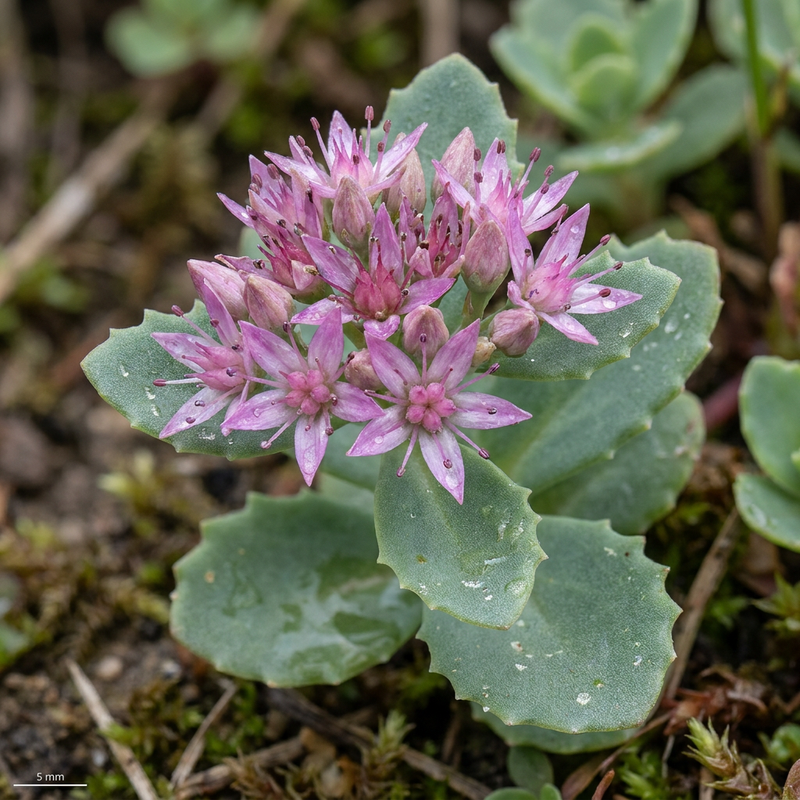 Pracht-Fetthenne (Hylotelephium spectabile), KI-Illustration