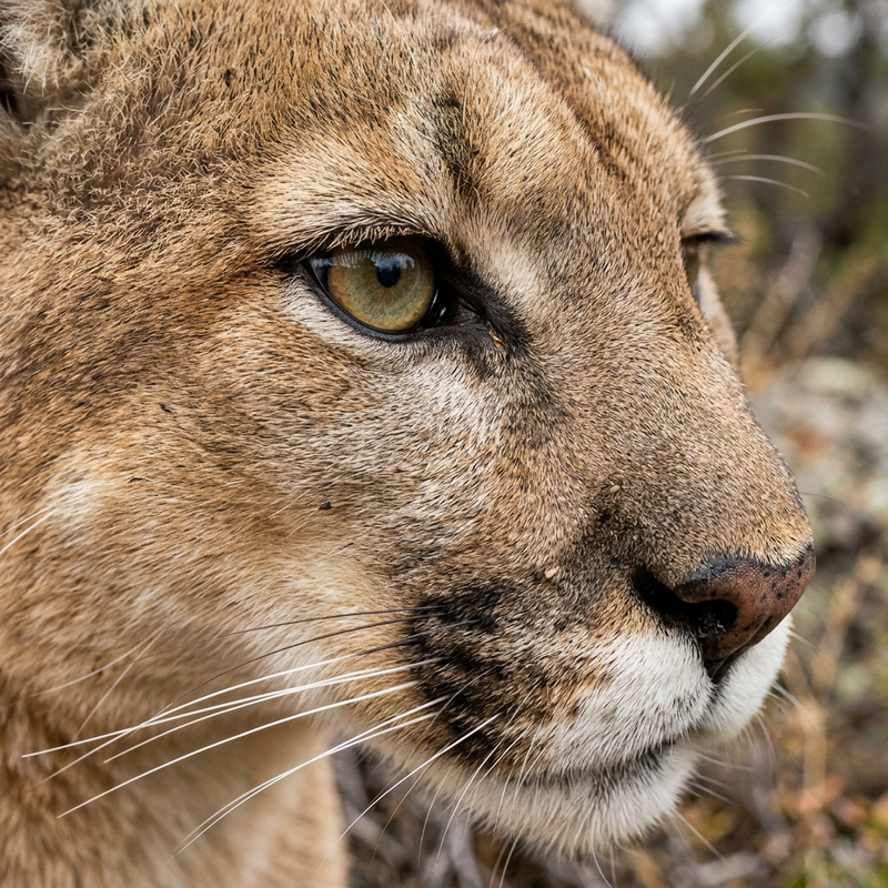 Puma (Puma concolor), KI-Illustration