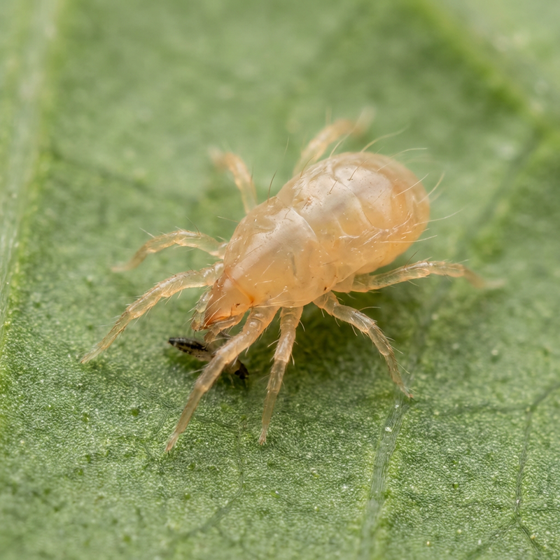 Raubmilbe (Thripse) (Amblyseius cucumeris), KI-Illustration