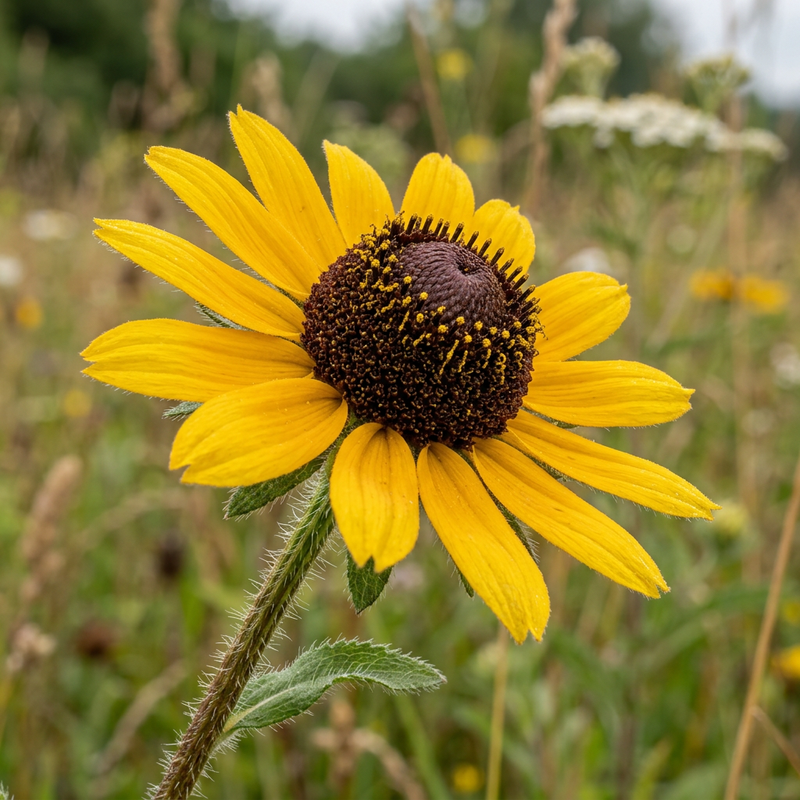Rauer Sonnenhut (Rudbeckia hirta), KI-Illustration