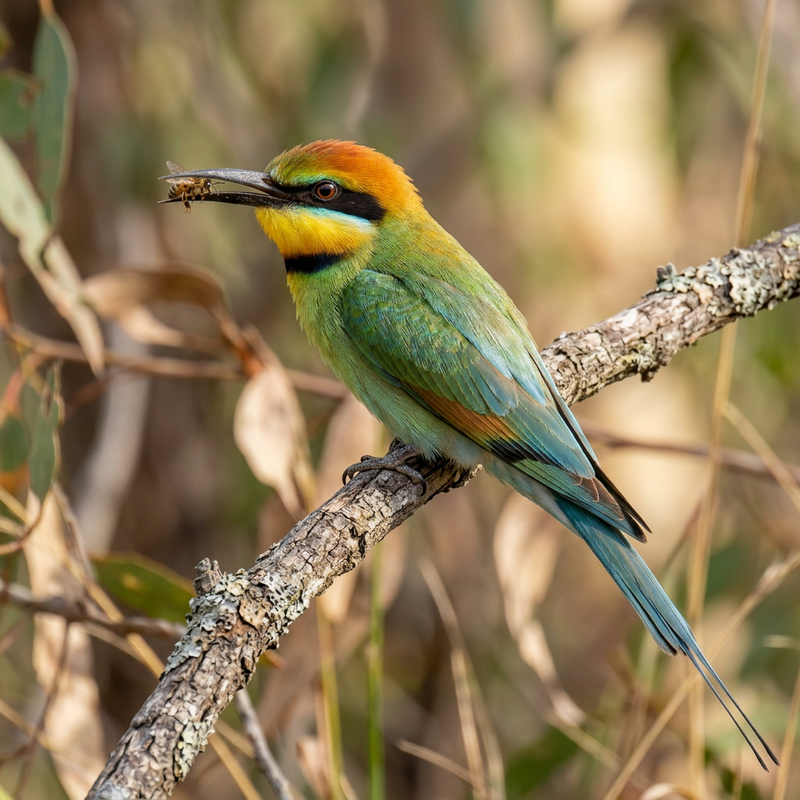 Regenbogenspint (Merops ornatus), KI-Illustration