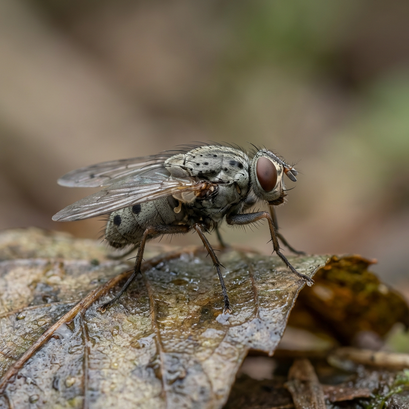 Regenfliege (Anthomyia pluvialis), KI-Illustration