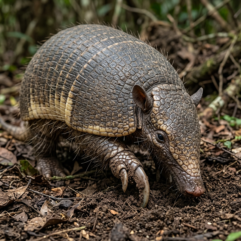 Riesengürteltier (Priodontes maximus), KI-Illustration