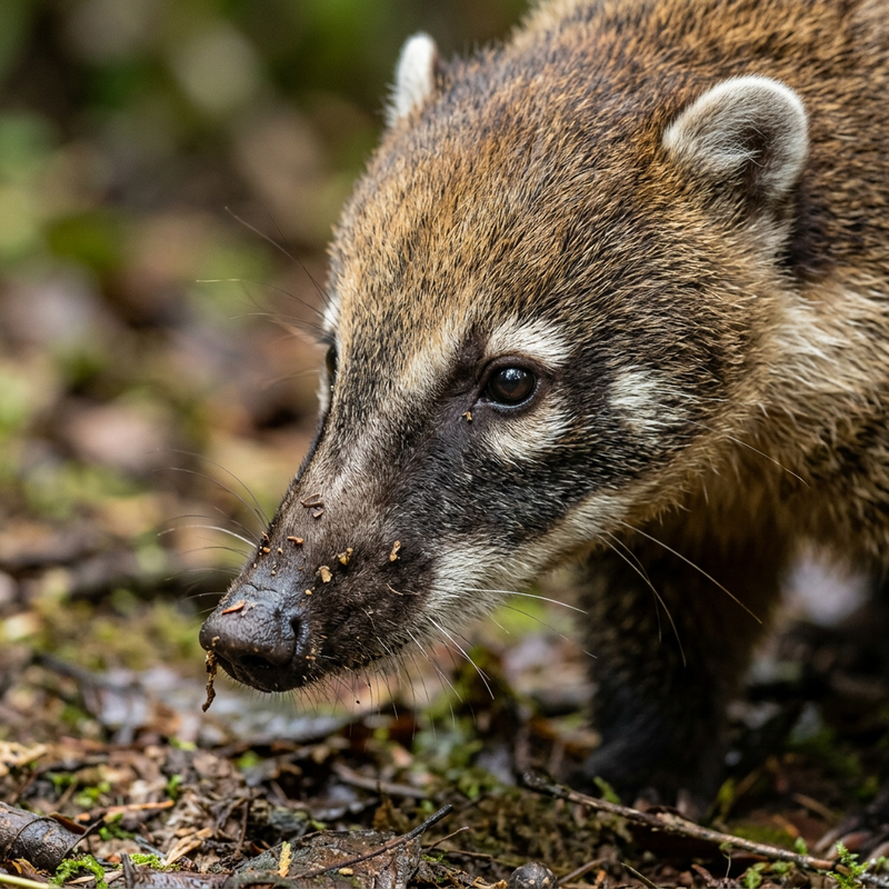 Ringel-Nasenbär (Nasua nasua), KI-Illustration