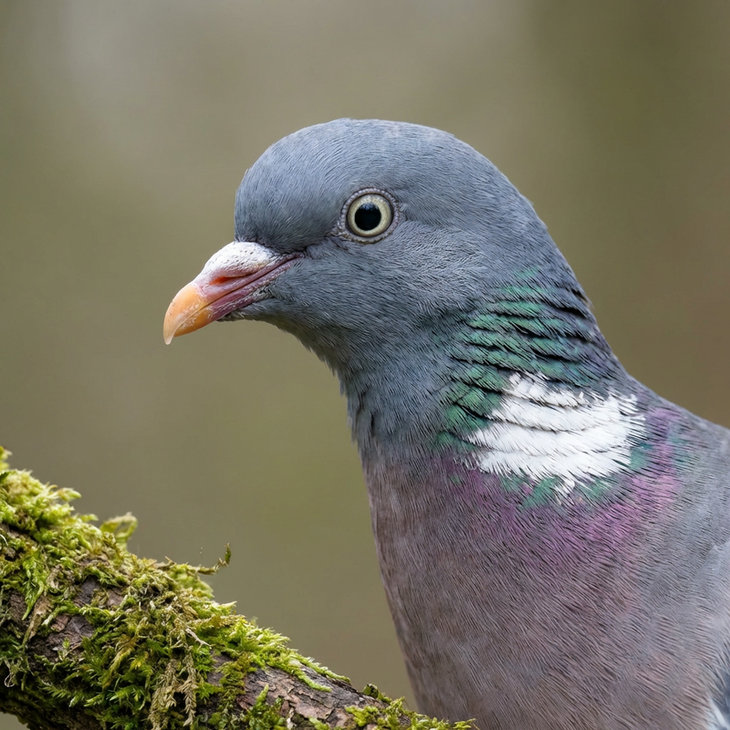 Ringeltaube (Columba palumbus), KI-Illustration