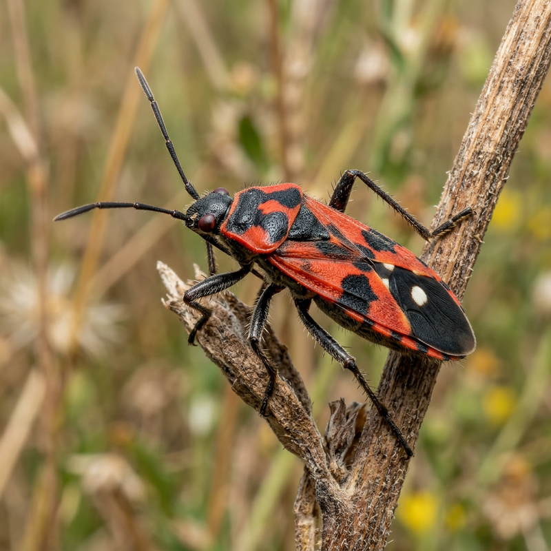 Ritterwanze (Lygaeus equestris), KI-Illustration