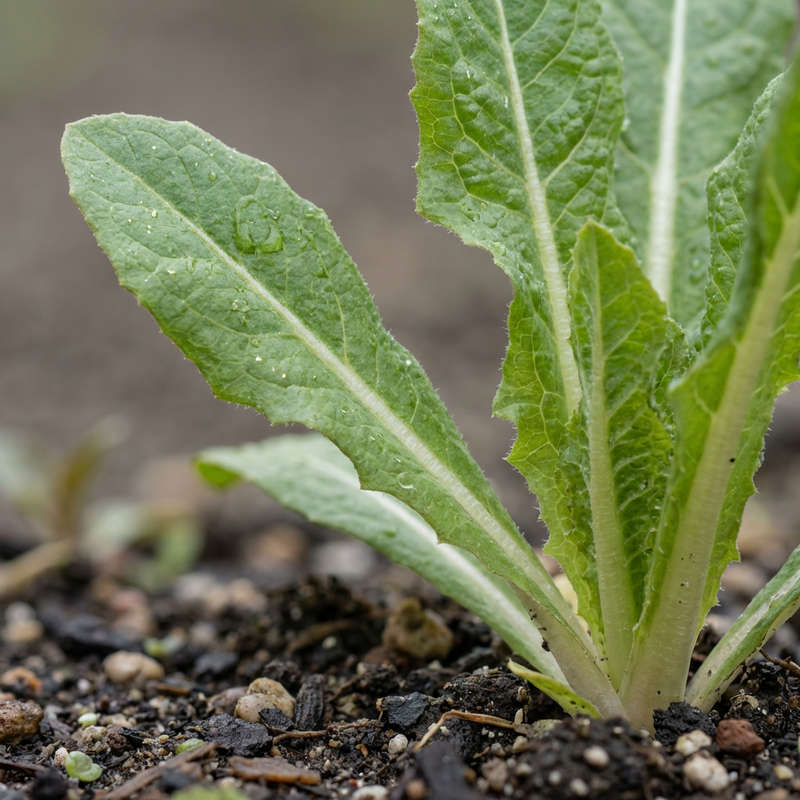 Römersalat (Lactuca sativa longifolia), KI-Illustration