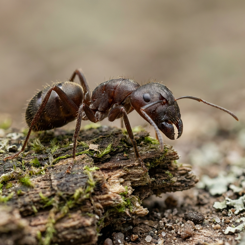 Roßameise (Camponotus), KI-Illustration