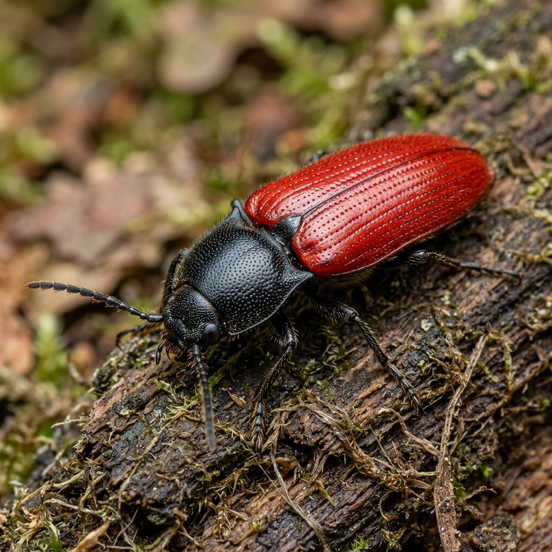 Rotbauchiger Schnellkäfer (Ampedus sanguineus), KI-Illustration