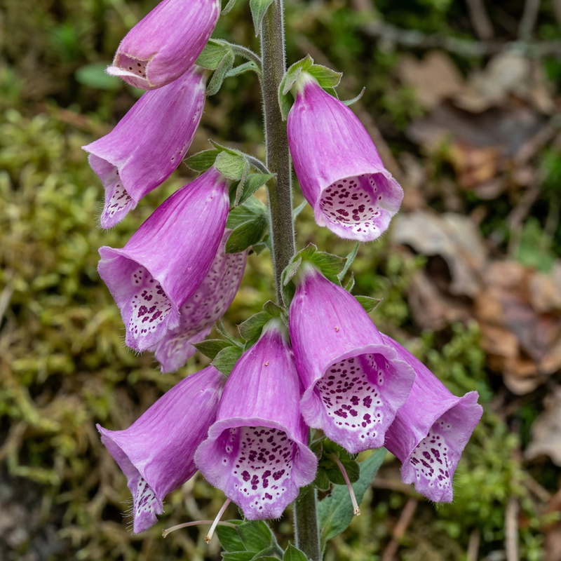 Roter Fingerhut (Digitalis purpurea), KI-Illustration