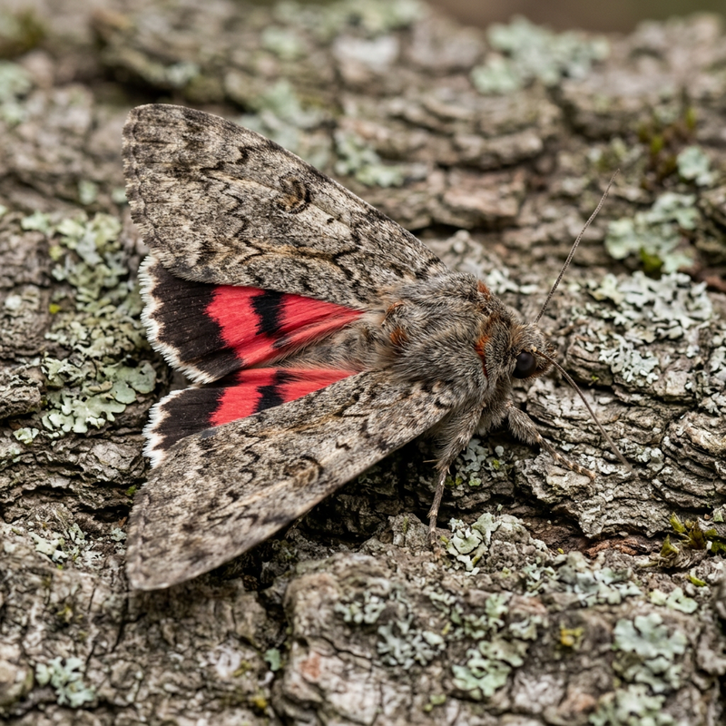 Rotes Ordensband (Catocala nupta), KI-Illustration