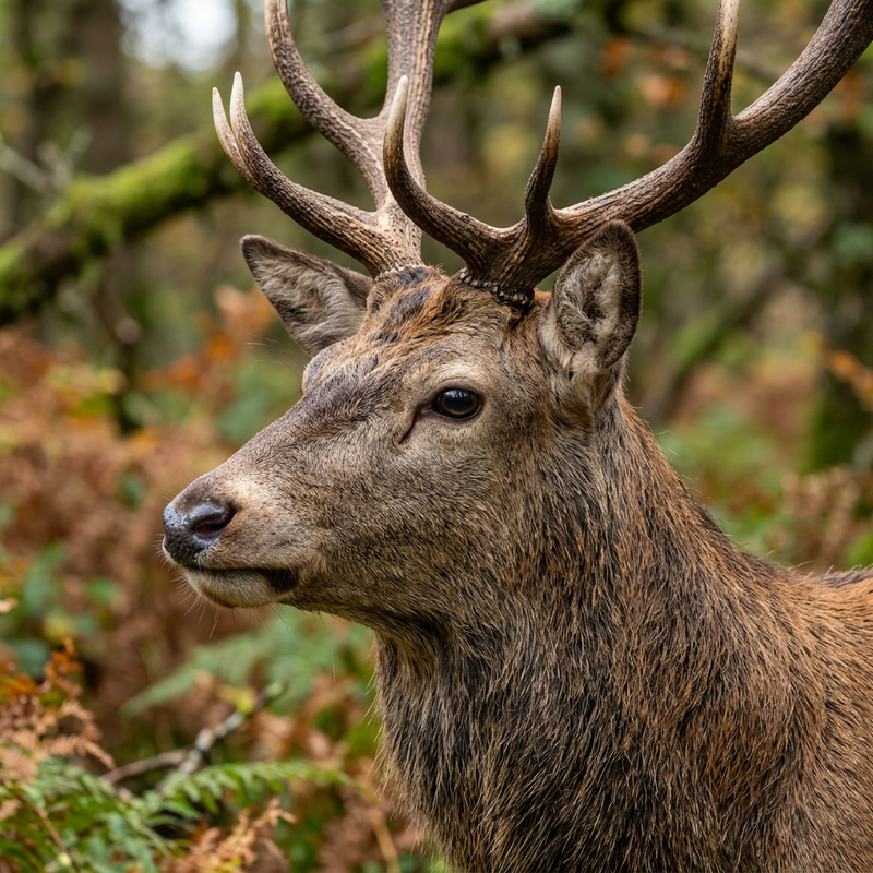 Rothirsch (Cervus elaphus), KI-Illustration