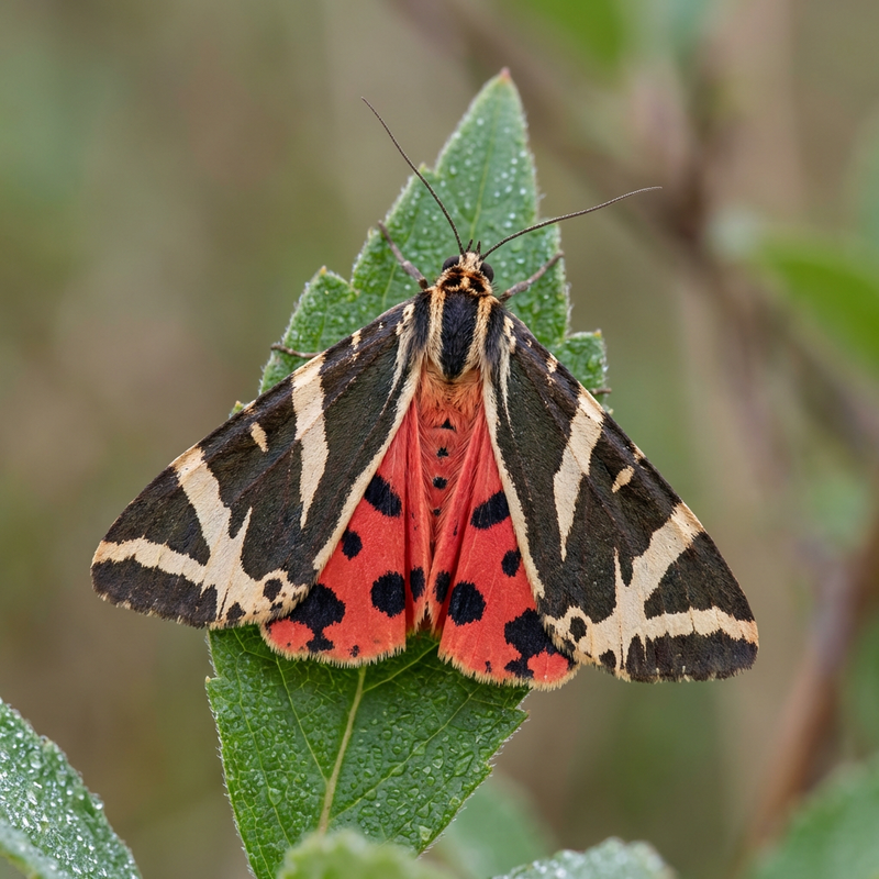 Russischer Bär (Euplagia quadripunctaria), KI-Illustration