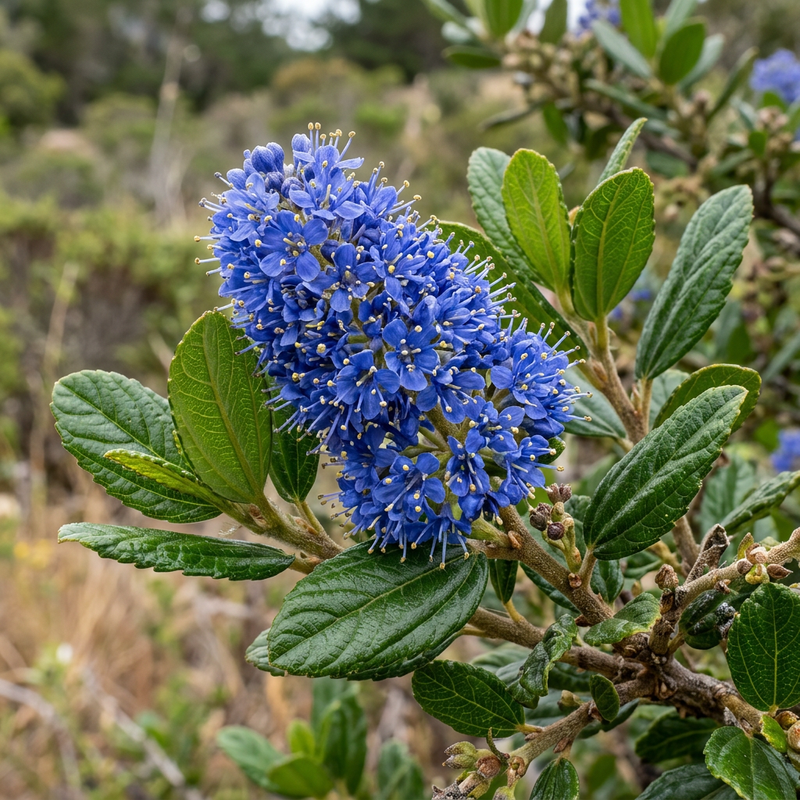 Säckelblume (Ceanothus), KI-Illustration