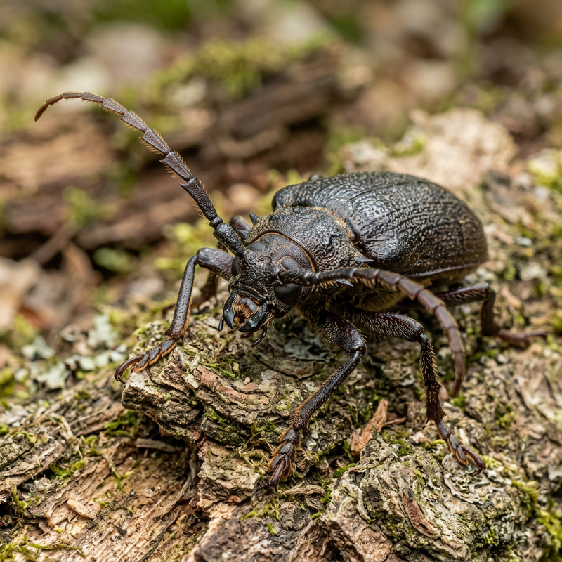 Sägebock (Prionus coriarius), KI-Illustration
