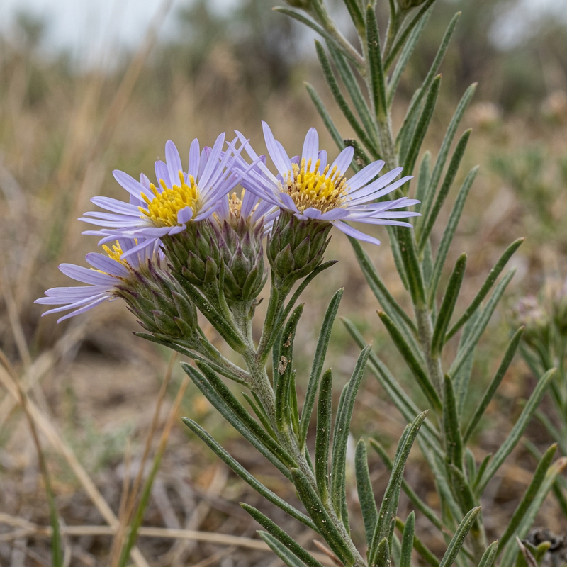 Salz-Aster (Galatella sedifolia), KI-Illustration
